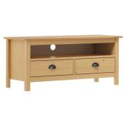 vidaXL TV-bänk Hill honungsbrun 110x40x47 cm massiv furu