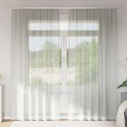 vidaXL Voile gardiner med stångfickor 2 st ljusgrå