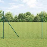 vidaXL Stängselstolpe 52 pcs Grön 3.2 x 3.2 x 200 cm Stål
