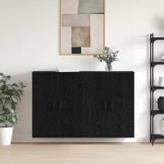 vidaXL Väggmonterade Skåp 2 pcs Svart ek 69.5 x 34 x 90 cm