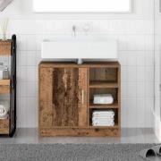 vidaXL Badrumsskåp Gammalt trä 63 x 29 x 55 cm Konstruerat trä