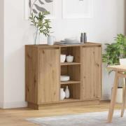 vidaXL Sideboard med hylla Artisan Ek 90 x 32 x 75 cm Konstruerat trä