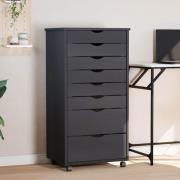 vidaXL Hurts med hjul MOSS grå massiv furu