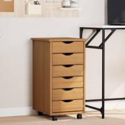 vidaXL Hurts med hjul MOSS honungsbrun massiv furu