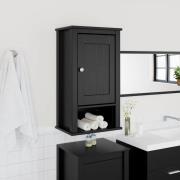 vidaXL Badrumsskåp BERG svart 40x27x71,5 cm massiv furu