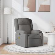 vidaXL Massagefåtölj mörkgrå tyg