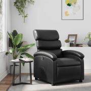 vidaXL Reclinerfåtölj svart konstläder