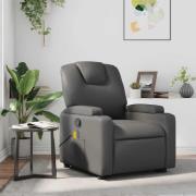 vidaXL Massagefåtölj grå konstläder
