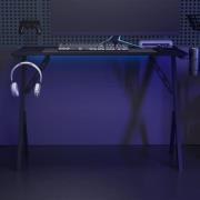 vidaXL Gamingskrivbord med Y-formade ben svart 110x60x75 cm