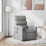 vidaXL Massagefåtölj ljusgrå tyg