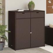 vidaXL Trädgårdsskåp brun 105x55x113 cm konstrotting