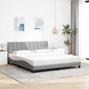 vidaXL Bed Frame without Mattress "Hanko" Light Grey 180x200cm Fabric