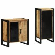 vidaXL Badrumsmöbelset 2 pcs Brun 40 x 35 x 90 cm Massivt mangoträ
