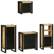 vidaXL Badrumsmöbelset 4 pcs Brun 40 x 35 x 90 cm Massivt mangoträ