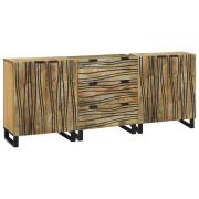 vidaXL Badrumsmöbelset med låda med hylla 3 pcs Brun Konstruerat trä