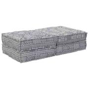 vidaXL Modulär soffa Geometriskt 2 pcs Ljusgrå 70 x 70 x 36 cm tyg