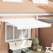 vidaXL Utfällbar markis Vit 350x200 cm tyg