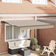 vidaXL Utfällbar markis Beige 300x250 cm tyg