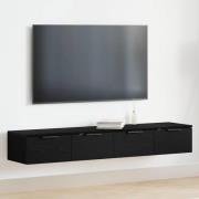 vidaXL Väggskåp 2 pcs Svart ek 68 x 30 x 20 cm Konstruerat trä
