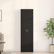 vidaXL Garderob med hylla Svart ek 55 x 25 x 189 cm Konstruerat trä