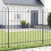 vidaXL Trädgårdsstängsel Grå 15.3 x 1.5 m Pulverlackerad stål