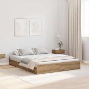 vidaXL Förvaringssängram Artisan Ek 150 x 200 cm Konstruerat trä