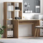 vidaXL Skrivbord artisan ek 138.5 x 55 x 143 cm Konstruerat trä