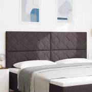 vidaXL Huvudgavel Mörkbrun 200 cm tyg