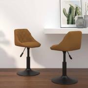 vidaXL Svängbara matsolsstolar 2 pcs Brun 46 x 44 x 77.5 cm Konstläder