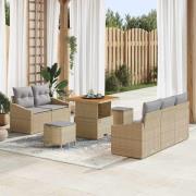 vidaXL Trädgårdsoffset 8 pcs Beige och Ljusgrå 80 x 80 x 71 cm