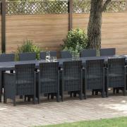 vidaXL Trädgårdsmöbelset 17 pcs Antracit Polt rotting