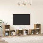 vidaXL TV-bänkset 6 pcs Artisan Ek 37 x 35 x 72 cm Konstruerat trä