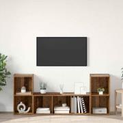 vidaXL TV-skåp 3 pcs Brun 107 x 35 x 37 cm Konstruerat trä