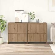 vidaXL Skåp 2 pcs artisan ek 70 x 41 x 75 cm Konstruerat trä