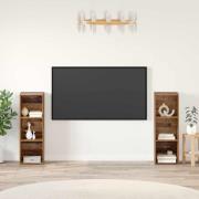 vidaXL TV-bänkset 2 pcs Gammalt trä 107 x 35 x 37 cm Konstruerat trä
