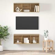 vidaXL Väggmonterade TV-skåp 2 pcs artisan ek 37 x 37 x 107 cm