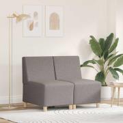 vidaXL Modulsofa utan armstöd 2 pcs Taupe 55 x 74 x 82 cm tyg