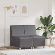 vidaXL Modulsofa utan armstöd 2 pcs Grå 55 x 74 x 82 cm Konstläder