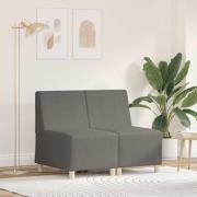 vidaXL Modulsofa utan armstöd 2 pcs Ljusgrå 55 x 74 x 82 cm