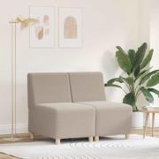 vidaXL Modulsofa utan armstöd 2 pcs Ljusgrå 55 x 74 x 82 cm