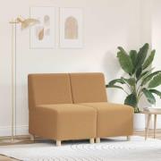 vidaXL Modulsofa utan armstöd 2 pcs Beige 55 x 74 x 82 cm