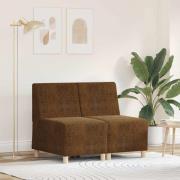 vidaXL Modulsofa utan armstöd 2 pcs Brun 55 x 74 x 82 cm