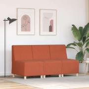 vidaXL Modulsofa utan armstöd 3 pcs Orange 55 x 74 x 82 cm Mockatyg