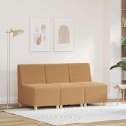 vidaXL Modulsofa utan armstöd 3 pcs Beige 55 x 74 x 82 cm