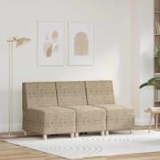 vidaXL Soffstol 3 pcs Ljusgrå 55 x 74 x 82 cm Faux mockaläder