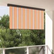 vidaXL Utomhus rullgardin Striped Manuell Gul och blå 200 x 250 cm tyg