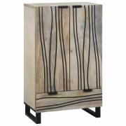 vidaXL Medielagringsskåp och hyllor Vit och svart 60 x 33 x 100 cm