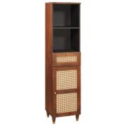 vidaXL Sideboard med låda med hylla med dörr Brun 38 x 33.5 x 160 cm
