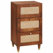 vidaXL Sideboard Brun 40 x 33,5 x 75 cm Rör och massiv mangoträ
