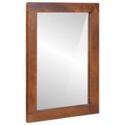 vidaXL Spegel Brun, silver 50 x 70 cm Massivt mango trä, glas